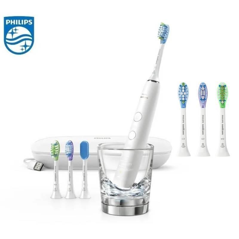 【飛利浦 PHILIPS】鑽石靚白智慧音波震動牙刷(HX9924/02)白+智臻綜合刷頭3入