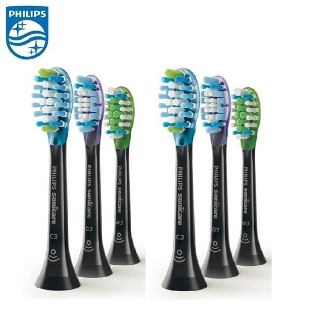 PHILIPS 飛利浦 Sonicare 智臻綜合刷頭6入-黑 (HX9073/96)