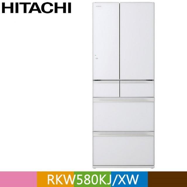 HITACHI 日立 569公升日本原裝魔術溫控六門冰箱RKW580KJ 琉璃白(XW)