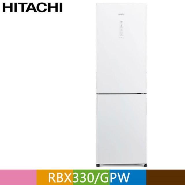 HITACHI 日立 313公升變頻琉璃兩門冰箱RBX330琉璃白(GPW)