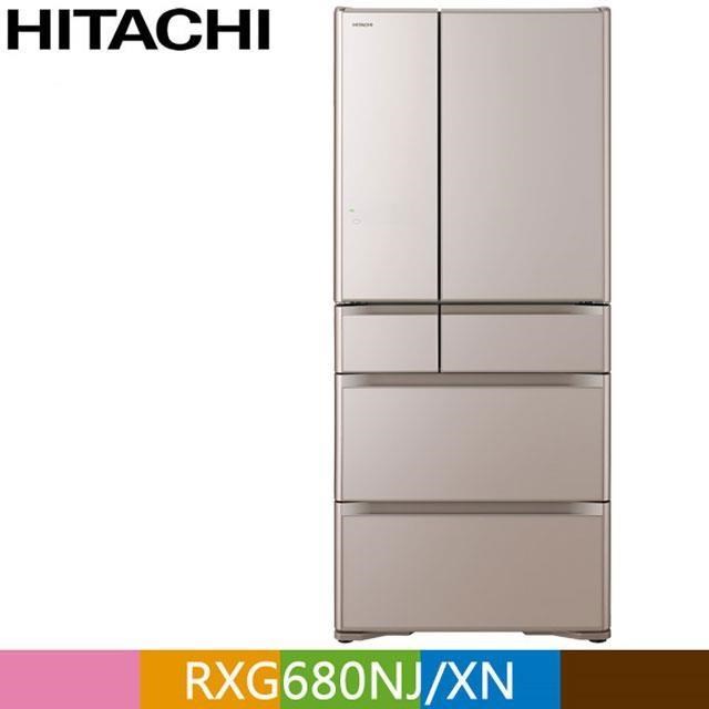 HITACHI 日立 676公升日本原裝變頻六門冰箱RXG680NJ 琉璃金(XN)