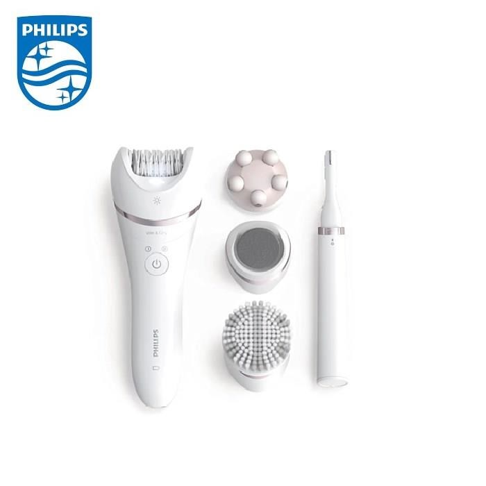 PHILIPS 飛利浦 淨柔絲滑美體刀修容全配組 (BRE740/90)