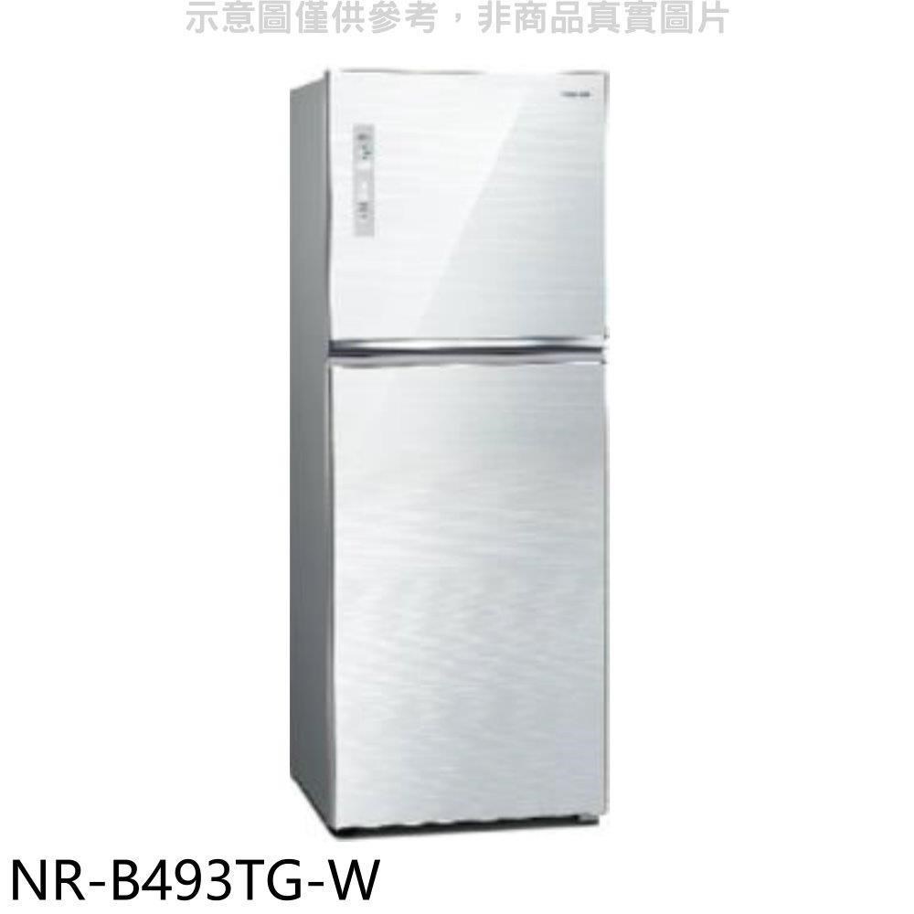 Panasonic國際牌【NR-B493TG-W】498公升雙門變頻玻璃翡翠白冰箱(含標準安裝