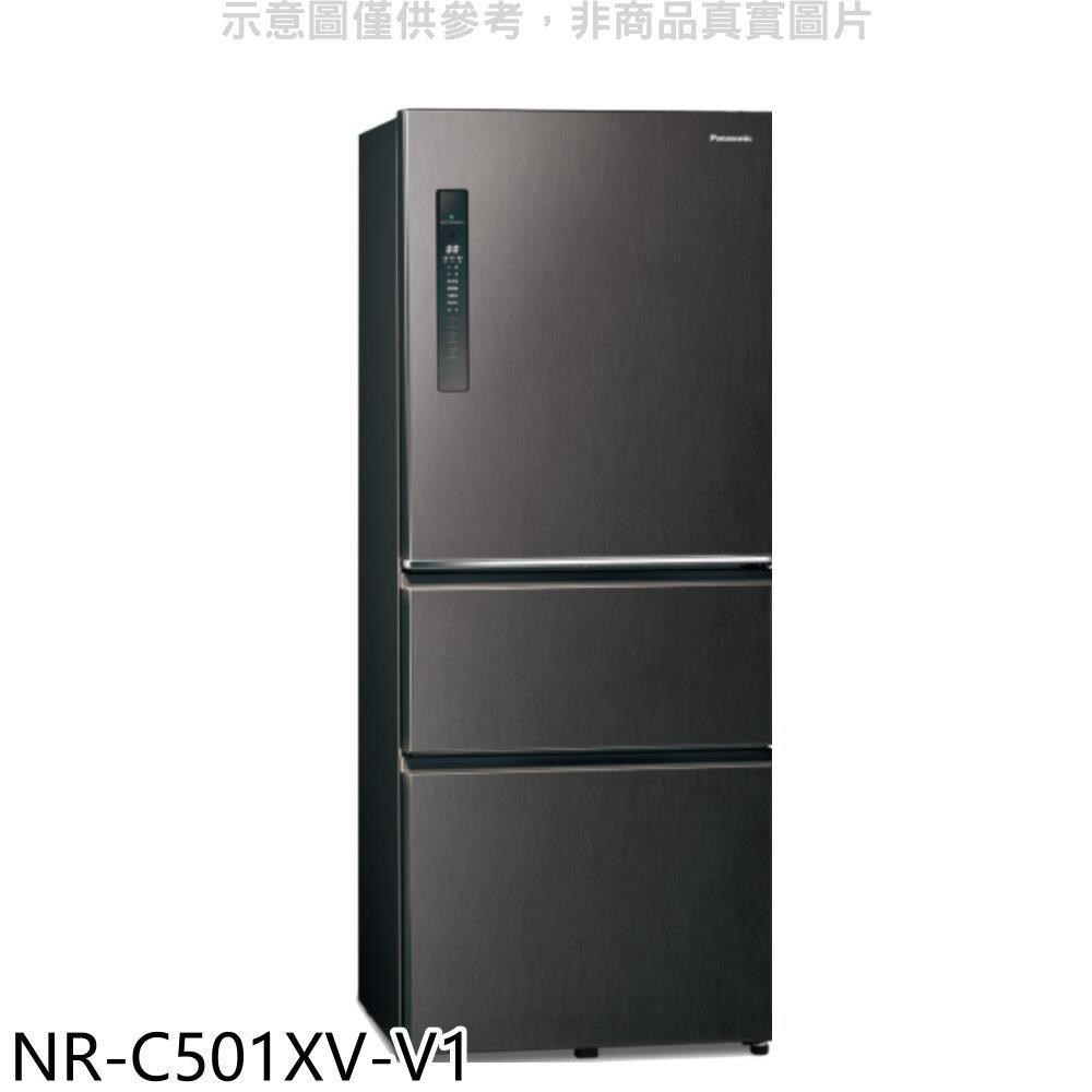 Panasonic國際牌【NR-C501XV-V1】500公升三門變頻絲紋黑冰箱(含標準安裝)