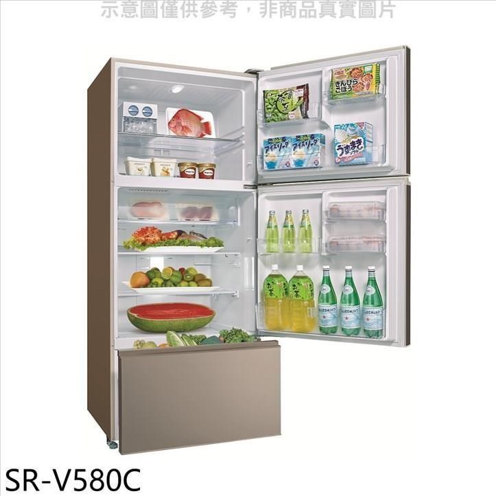 SANLUX台灣三洋【SR-V580C】580公升三門變頻冰箱(含標準安裝)