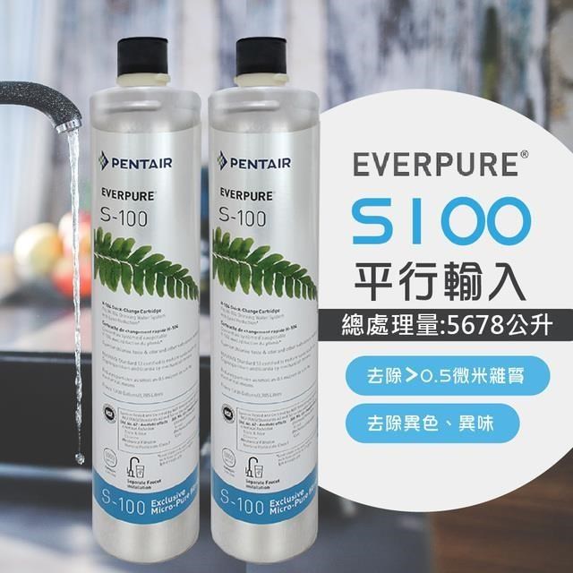 【EVERPURE】S100家用標準型淨水器濾心/S-100(★美國原廠平行輸入全新品)二入組