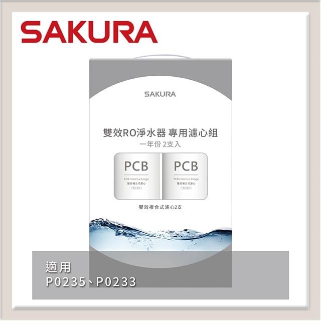 SAKURA 櫻花 雙效RO淨水器專用濾心2支入(一年份) F2192