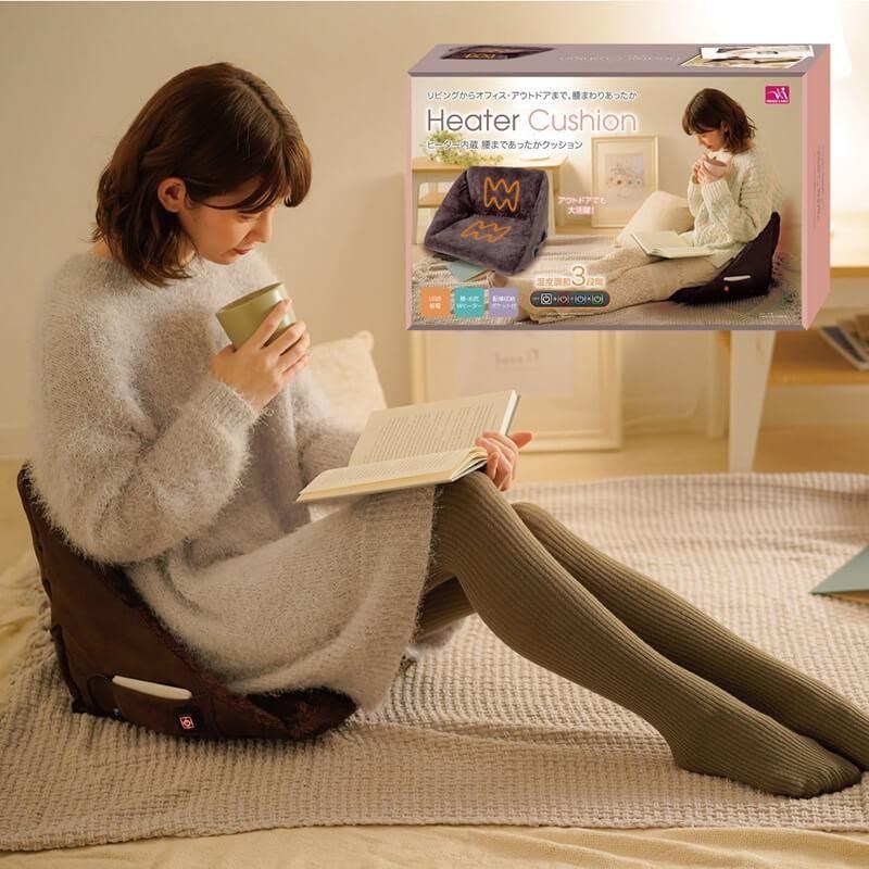 【日本Needs Labo】USB發熱保暖靠背坐墊 一入