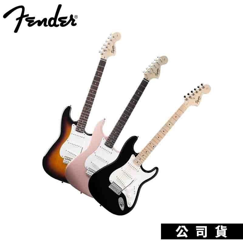 Fender Squier 電吉他 Affinity Stratocaster 粉紅 夕陽漸層 黑