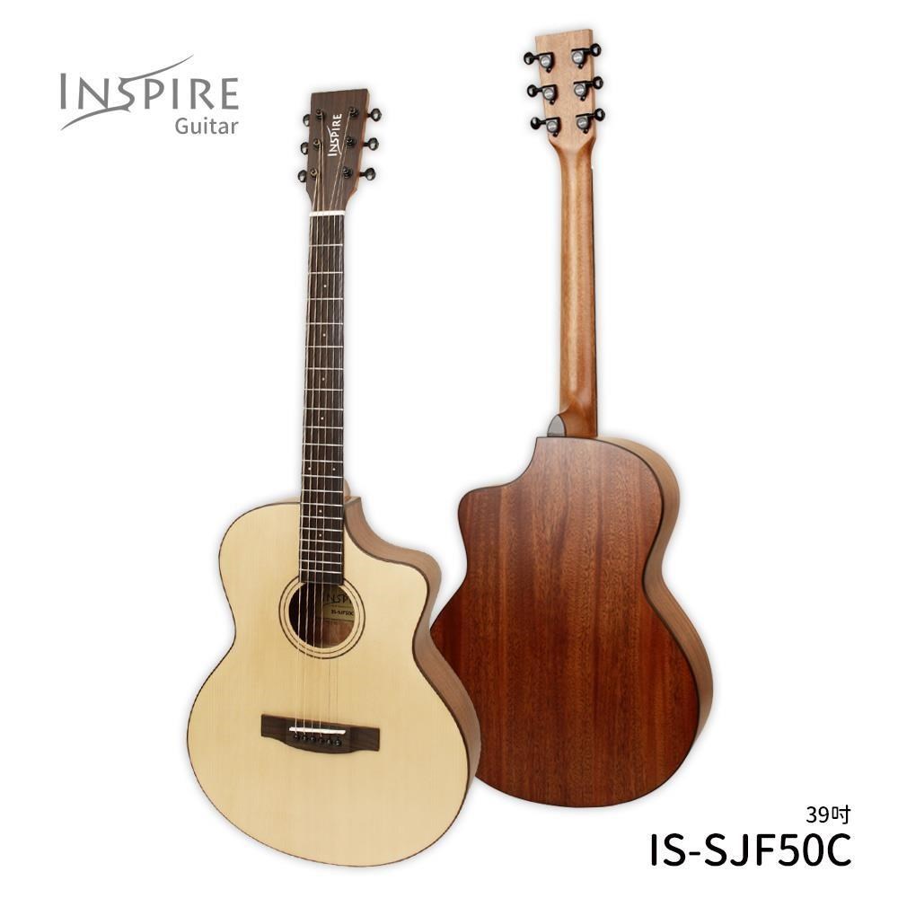 台灣品牌【Inspire】 入門民謠吉他 SJF-50C 39吋 《 弦琴音樂 》