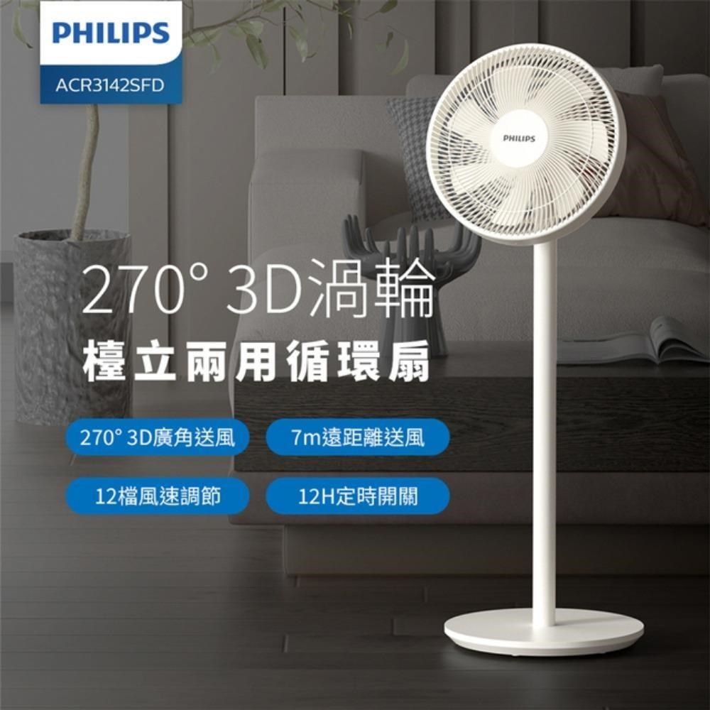 【Philips 飛利浦】270度3D渦輪 DC循環扇/電風扇 (ACR3142SFD)