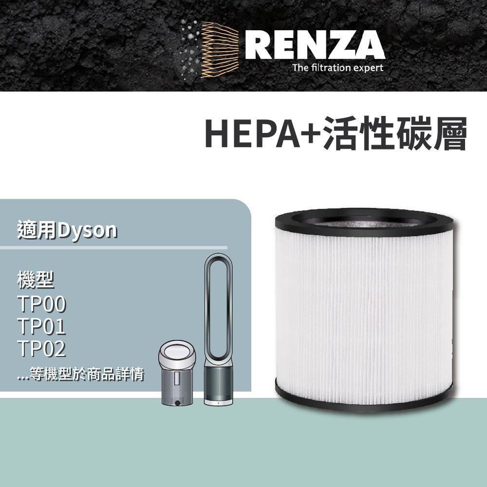 RENZA濾網 適用Dyson TP00 TP01 TP02 TP03 AM11 BP01 HEPA活性碳濾芯 空氣清净機耗材