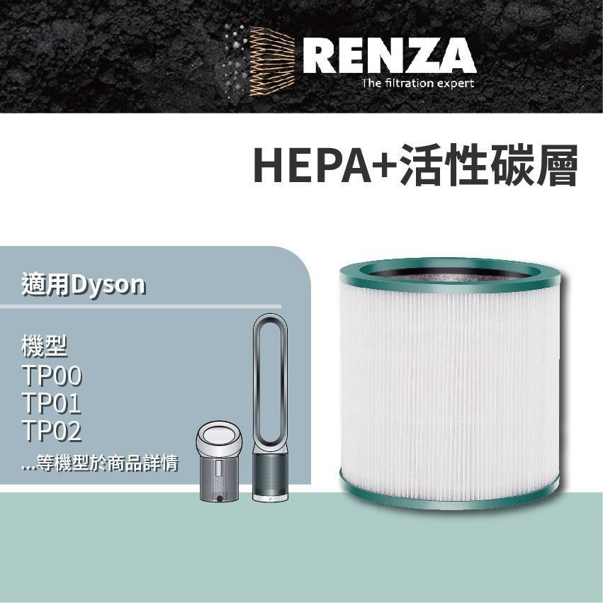 RENZA濾網 適用Dyson TP00 TP01 TP02 TP03 AM11 BP01 HEPA活性碳濾芯 空氣清净機耗材