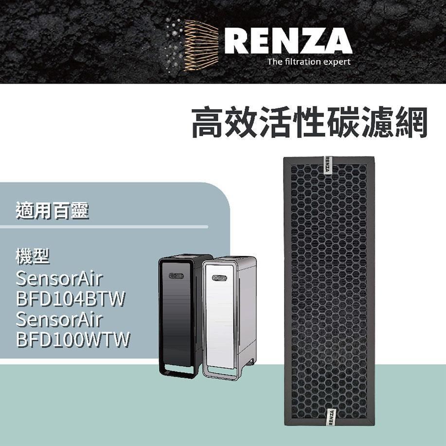 RENZA濾網 適用Braun百靈SensorAir BFD104BTW BFD100WTW替代BRF-ATW清淨機活性碳