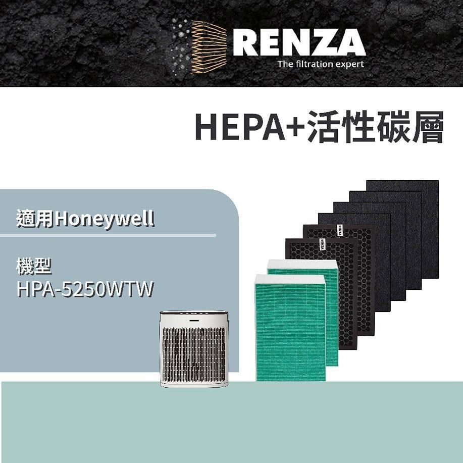 RENZA抗菌濾網 適用Honeywell HPA 5250WTW 5250 HRF-R1 APP1AP 一年份