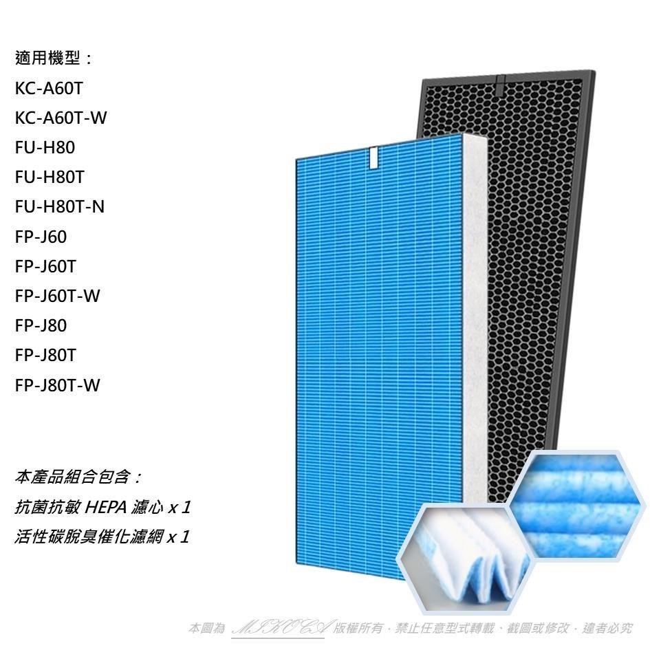 【米歐】抗菌抗敏 適用 SHARP 夏普 FU-H80T-N FP-J80T-W FP-J60T-W 濾網