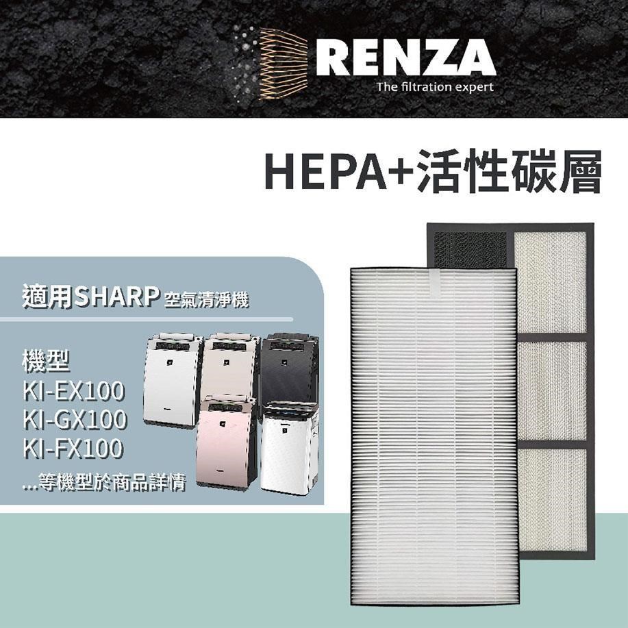 RENZA 適用夏普SHARP KI-HP100 GX100 LP100 WF100 NP100 EX100 濾網組