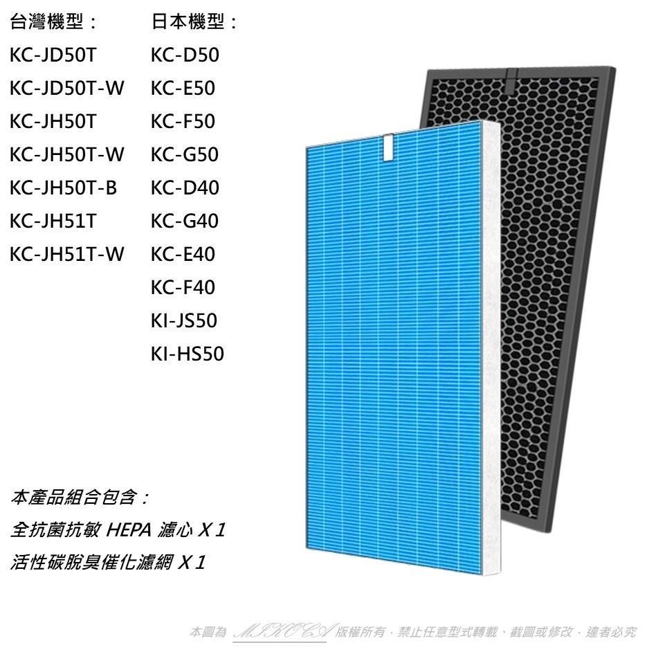 【米歐 】抗敏 適用 SHARP 夏普 KC-JH50T KC-JH51T KI-JS50 HEPA 濾網