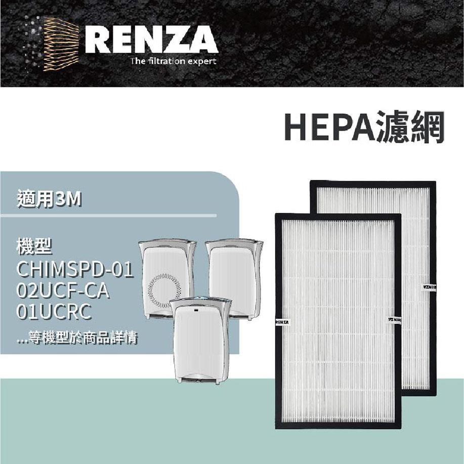 RENZA適用3M Filtrete 超濾淨型超質版 高效版CHIMSPD-01UCRC 02UCLC濾網 2片裝