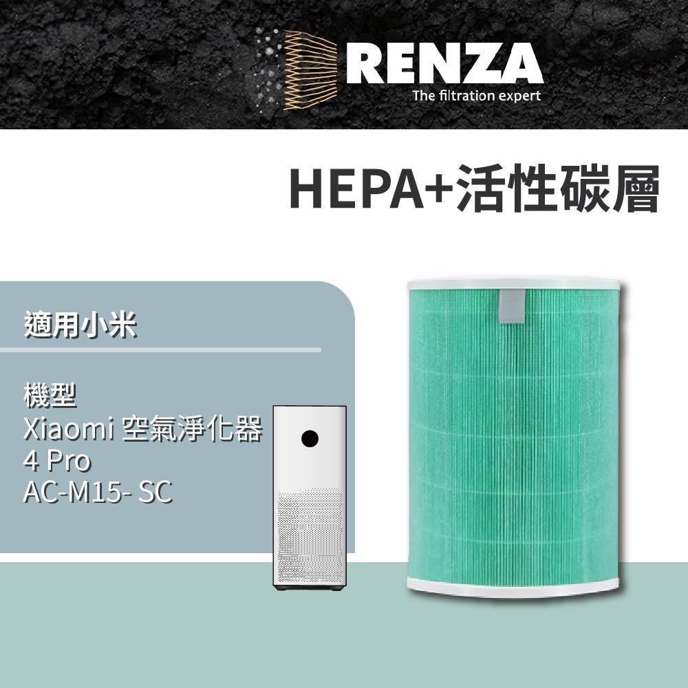 RENZA 適用小米 Xiaomi 空氣淨化器 4 Pro AC-M15-SC 小米四PRO 濾網