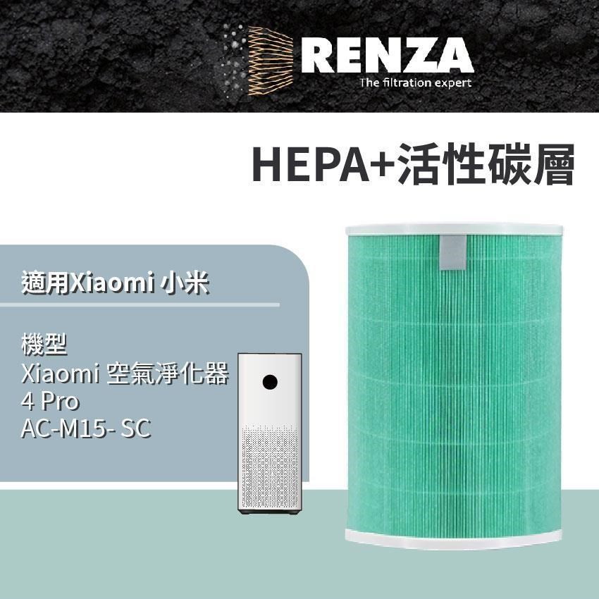 RENZA 適用小米 Xiaomi 空氣淨化器 4 Pro AC-M15-SC 小米四PRO 濾網
