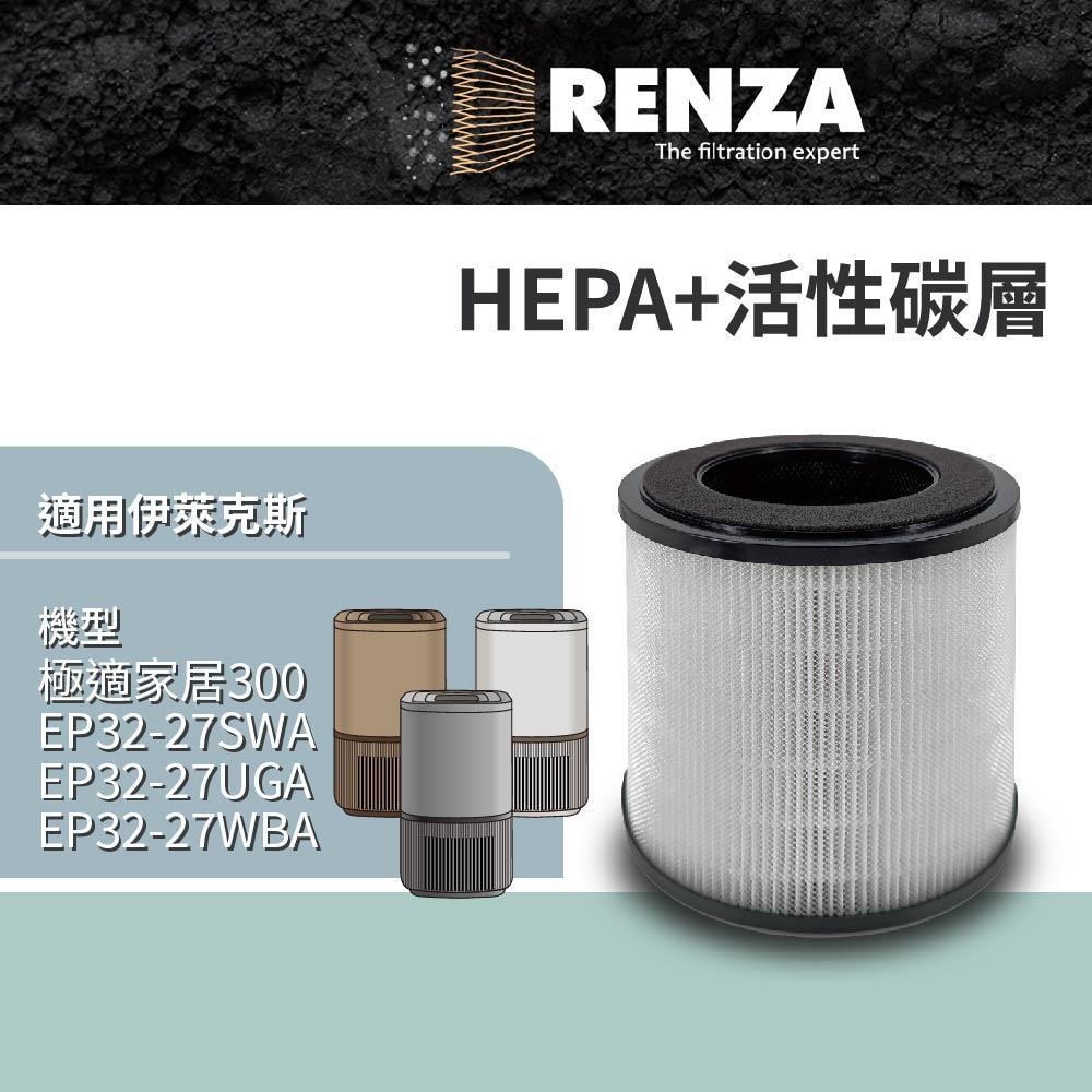 RENZA適用Electrolux 伊萊克斯 EP32-27 極適家居300 抗敏空氣清淨機 HEPA活性碳