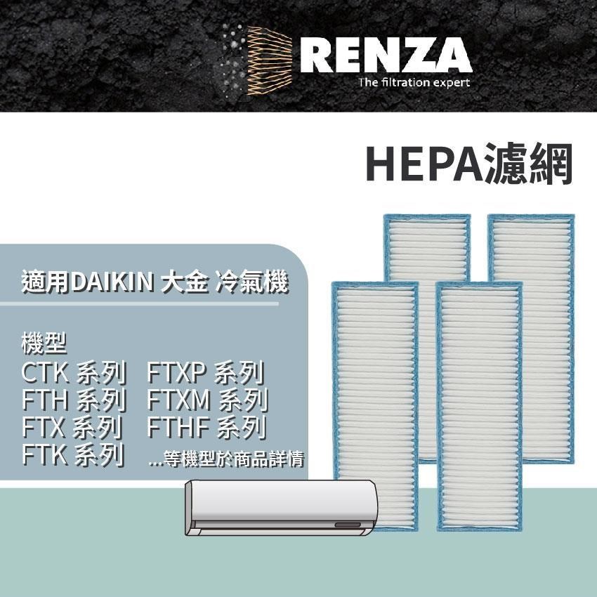 RENZA適用 Daikin 大金 CTK FTH FTX FTK FTXP FTXM FTHF 系列 分離式冷氣 HEPA濾網