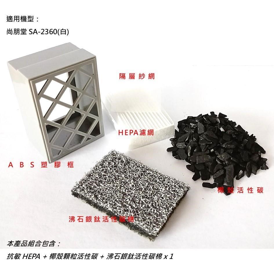 適用 尚朋堂 SA-2360 車用 / 個人隨身 / 桌上型 空氣清淨機 濾芯 同SA-H160 濾芯 濾網