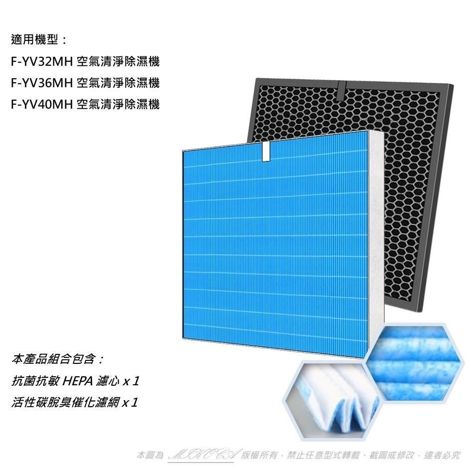 抗菌抗敏 適用Panasonic國際牌F-YV32MH 36MH 40MH 空氣清淨除濕機 濾網