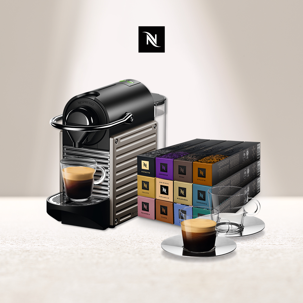 Nespresso 膠囊咖啡機 Pixie & 品味經典探索禮盒120顆