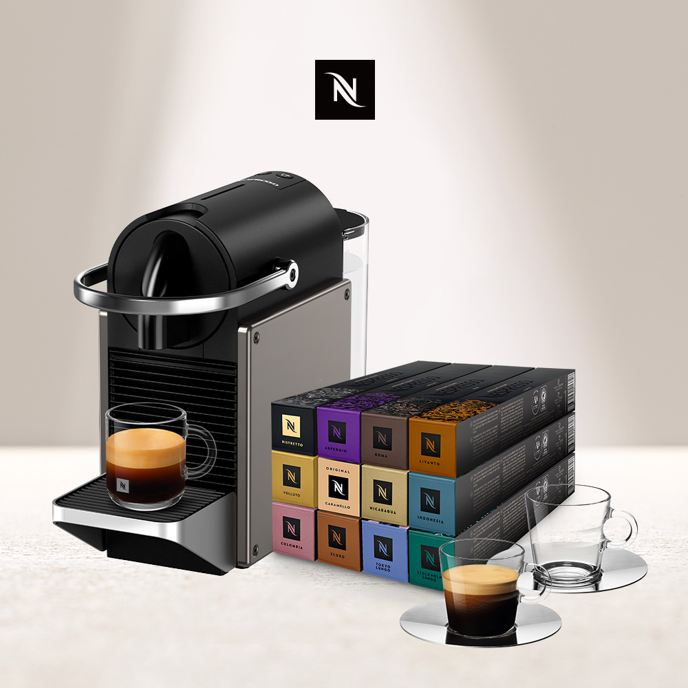 Nespresso 膠囊咖啡機 Pixie & 品味經典探索禮盒120顆