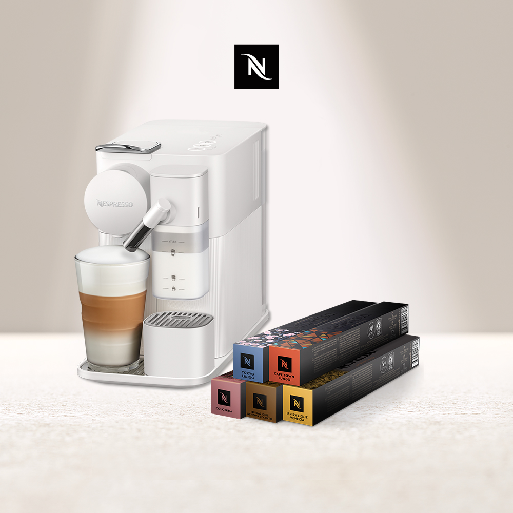 Nespresso 膠囊咖啡機Lattissima One & 訂製咖啡時光50顆組