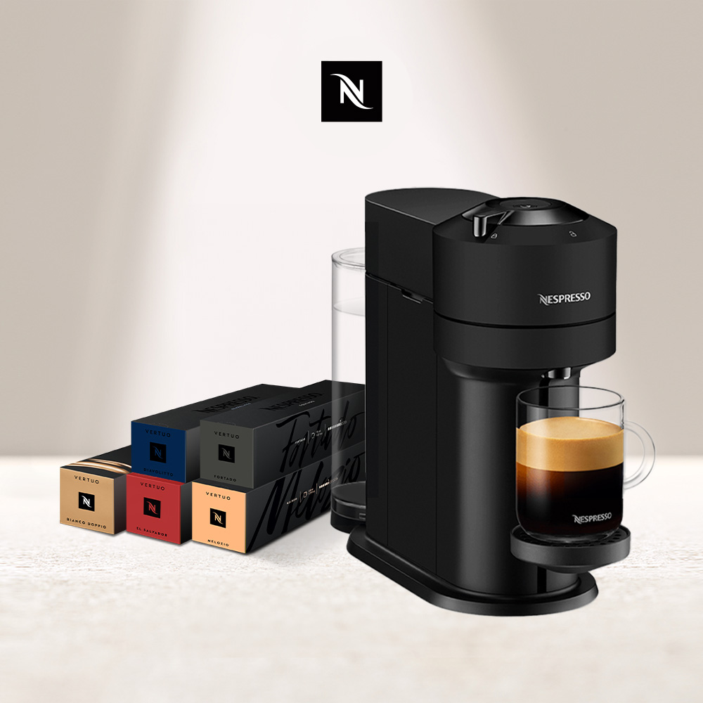 【獨家】Nespresso Vertuo Next經典款 膠囊咖啡機 & 萬象風采咖啡50顆組