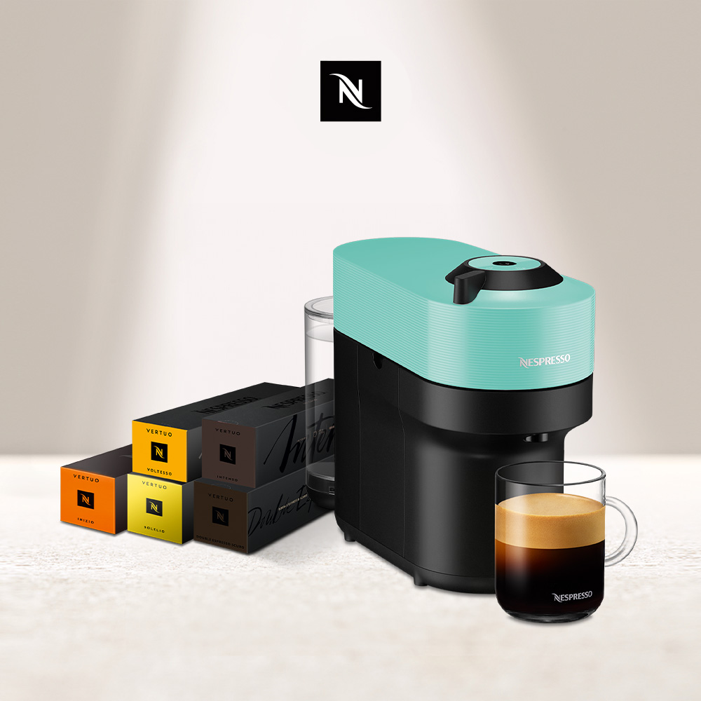 【獨家】Nespresso Vertuo POP膠囊咖啡機 & 都會風格咖啡50顆組