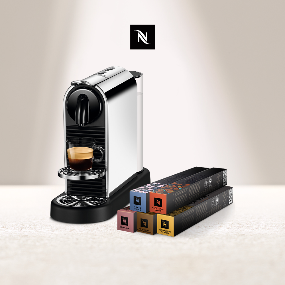Nespresso 膠囊咖啡機 CitiZ Platinum & 訂製咖啡時光50顆組