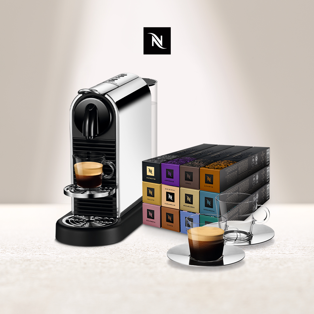 Nespresso 膠囊咖啡機 CitiZ Platinum & 品味經典探索禮盒120顆