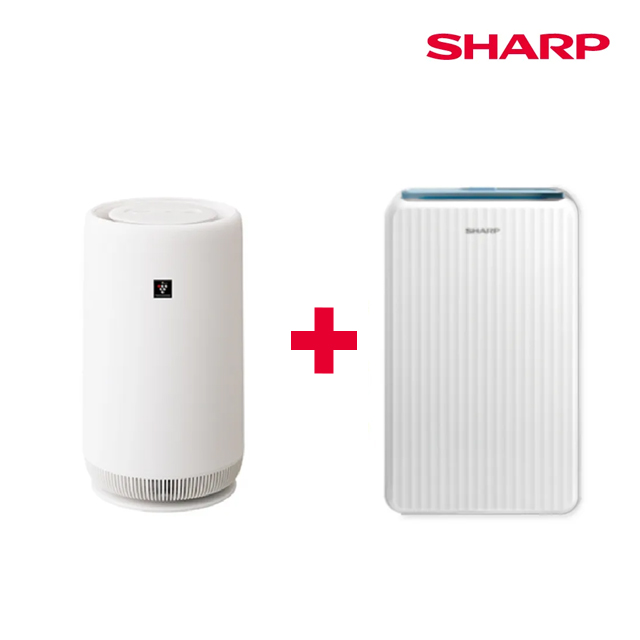 SHARP 夏普 夏普 6公升 高效除濕機 (DW-WL6NT-W)+圓柱空氣清淨機(FU-NC01-W)