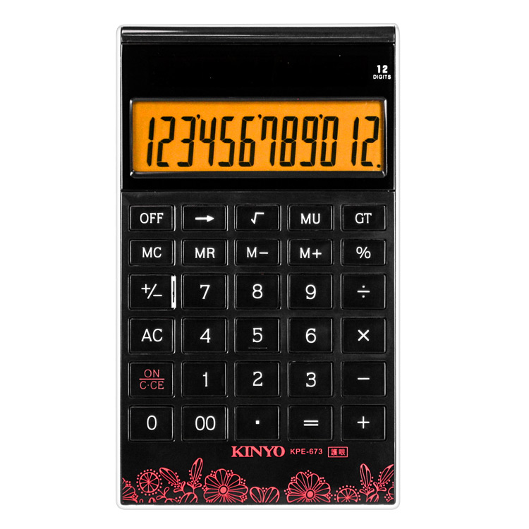 【KINYO】12位元太陽能計算機(福利品) KPE-673