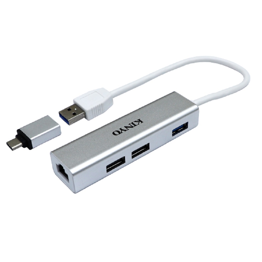 【KINYO】 鋁合金集線器(福利品) HUB-23