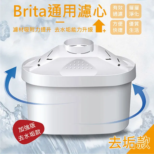 Brita通用濾芯【去垢】6入