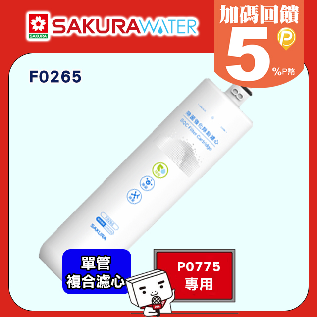 SAKURA櫻花 高密度雙效淨水器濾心 F0265