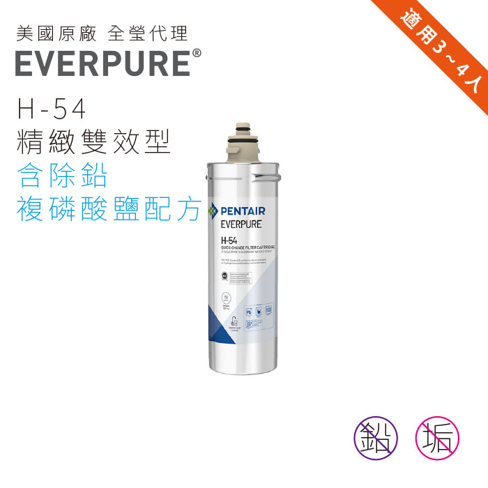 EVERPURE濾心-H-54精緻雙效型淨水器濾心美國原廠-全瑩公司貨