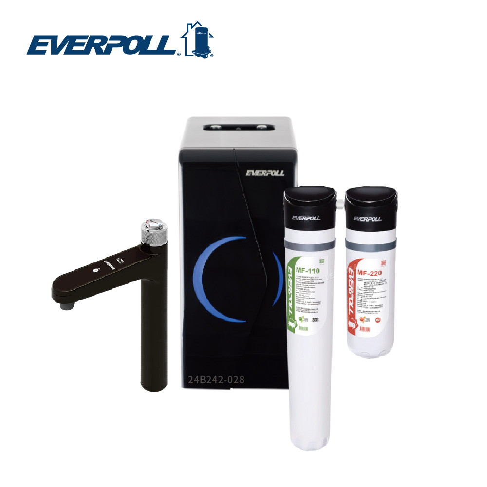 EVERPOLL愛科 可生飲 數位旋鈕雙溫飲水機 EVB-168PLUS+商用淨水系統 CM2-MF330