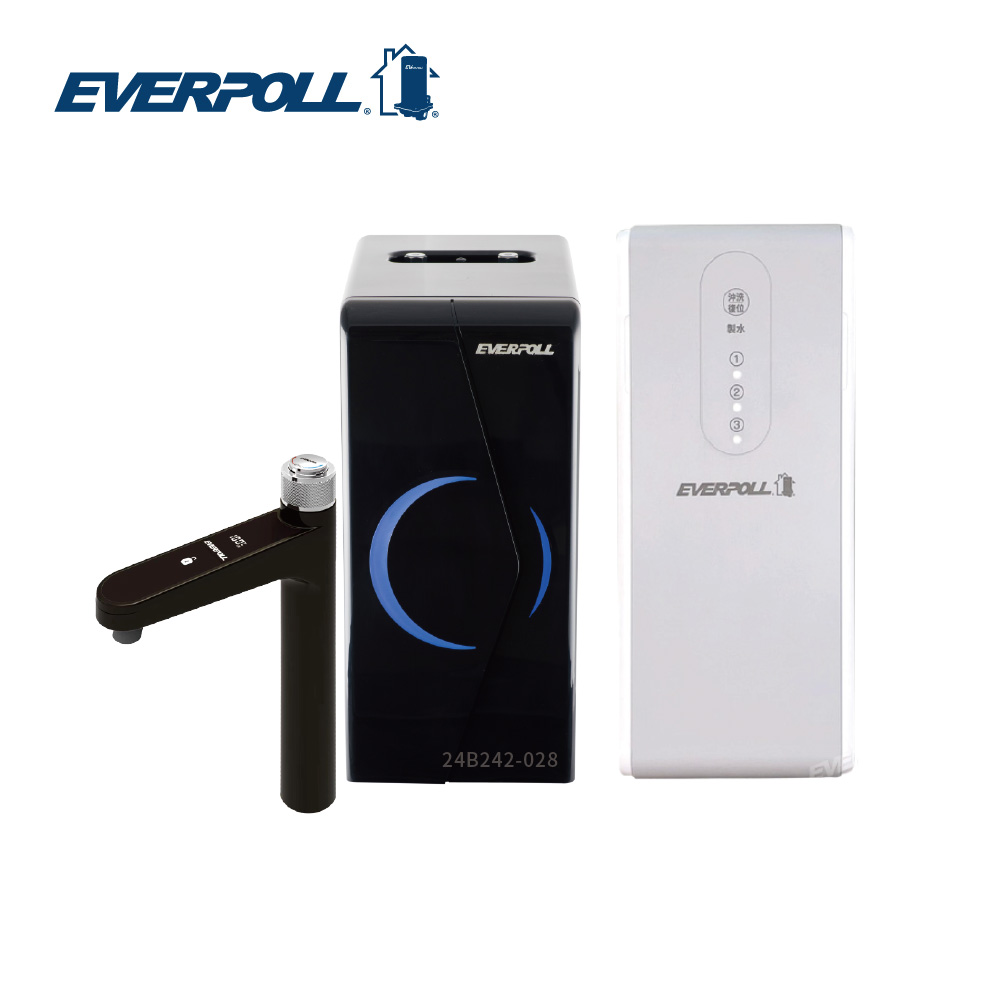 EVERPOLL愛科 可生飲 數位旋鈕雙溫飲水機 EVB-168PLUS+RO逆滲透純水系統 RO-600