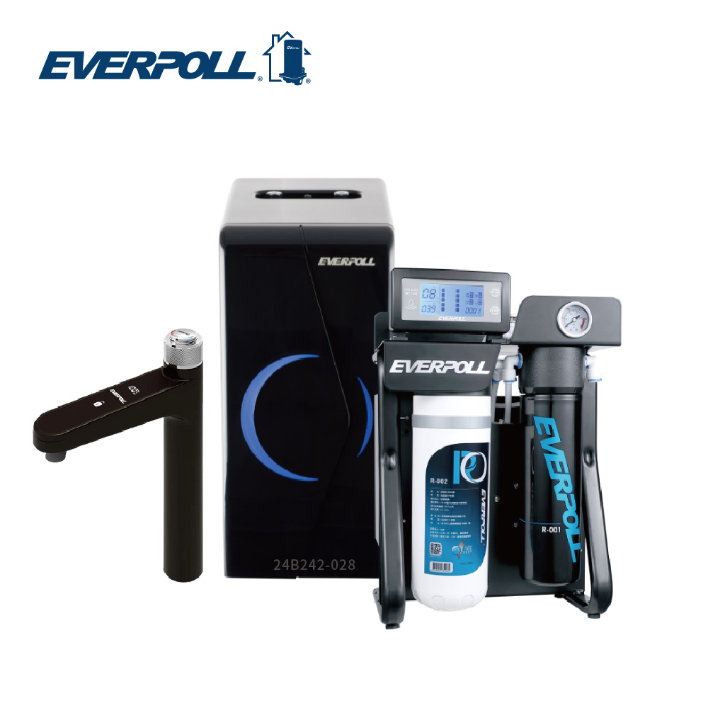 EVERPOLL愛科 可生飲 數位旋鈕雙溫飲水機 EVB-168PLUS+RO逆滲透商用純水系統 RO-900S
