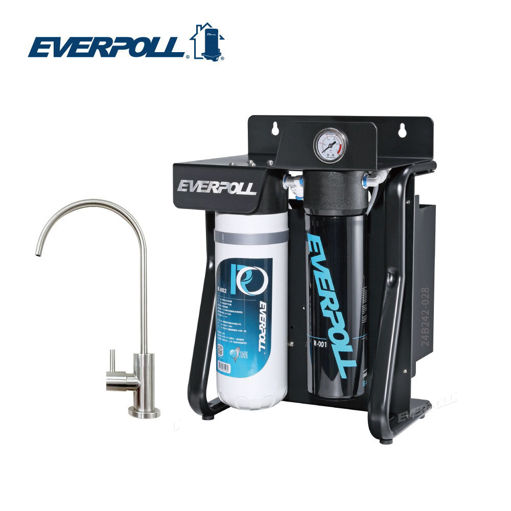 EVERPOLL愛科 不鏽鋼龍頭RO逆滲透900G無桶直輸純水系統 RO-900