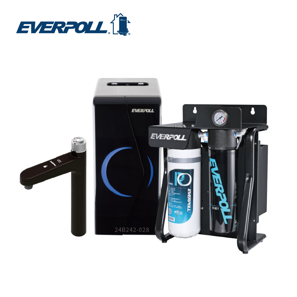 EVERPOLL愛科 可生飲 數位旋鈕雙溫飲水機 EVB-168PLUS+RO逆滲透純水系統 RO-900