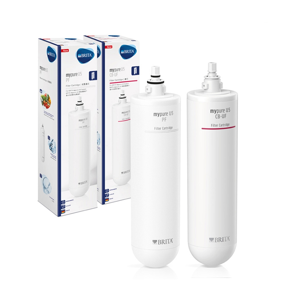 BRITA mypure U5 超微濾菌櫥下濾水系統濾芯組合PF+CB-UF