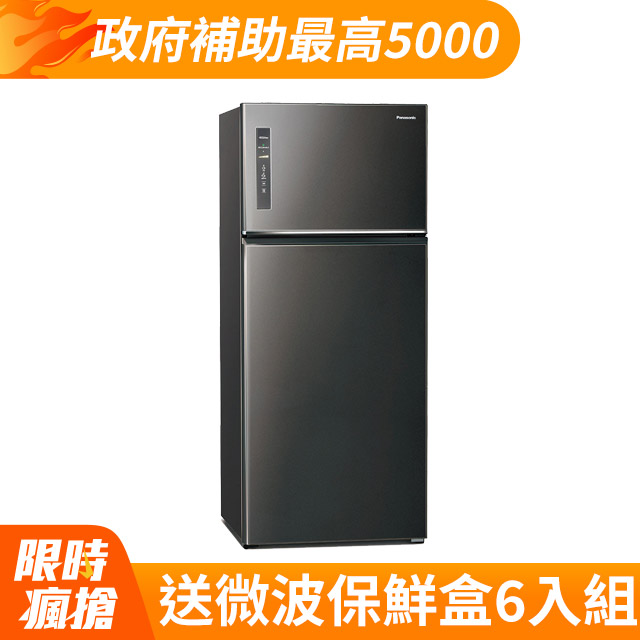 Panasonic國際牌 無邊框鋼板580公升雙門冰箱NR-B582TV-K(晶漾黑)