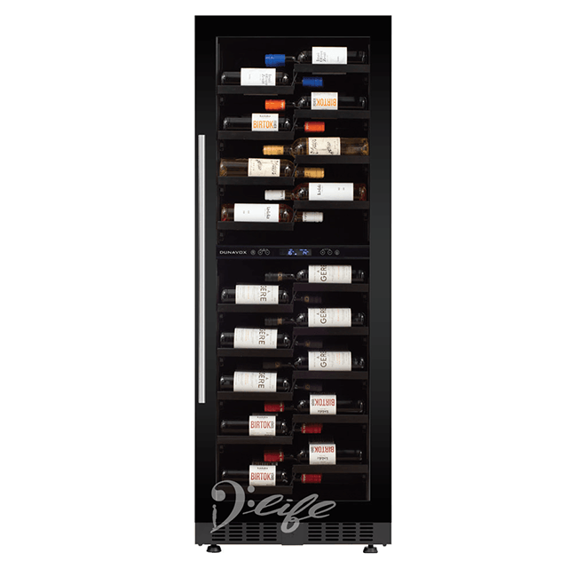 DUNAVOX 多瑙明珠104瓶 雙溫 嵌入獨立兩用 壓縮機式 酒櫃 DX-104.375DB.TW